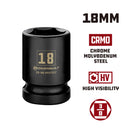 3/8 in. Dr. Sockets - Metric Impact Shallow