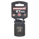 Powerbuilt 3/4" Drive 6 Pt. Metric Impact Socket 27mm - 647382