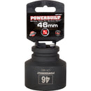 Powerbuilt 3/4-Inch Drive 6 Point Metric Impact Socket 46mm, Chrome Moly Steel