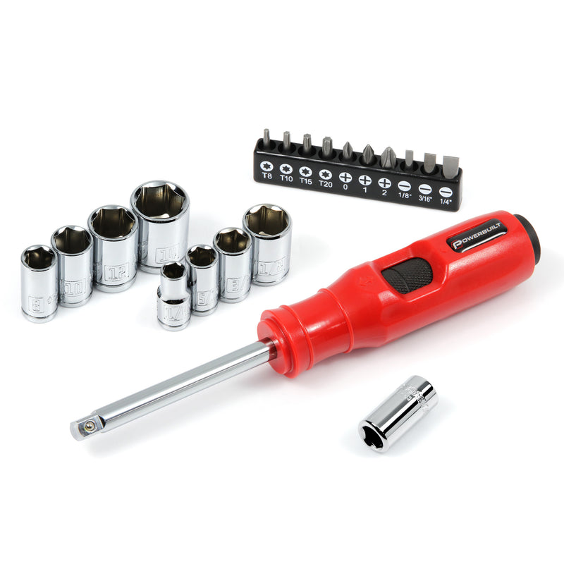 20 Piece 1/4 in. Drive Impact Bit Driver and Nut Driver Set