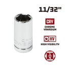 Powerbuilt 1/4 Inch Drive x 11/32 Inch 6 Point Shallow Socket - 648276