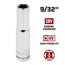 Powerbuilt 1/4 Inch Drive x 9/32 Inch 6 Point Deep Socket - 648292