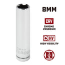 Powerbuilt 1/4 Inch Drive x 8 MM 6 Point Deep Socket - 648300