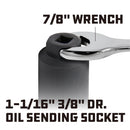 Powerbuilt 3/8" Drive Oil Press Sending Socket (1-1/16) - 648447