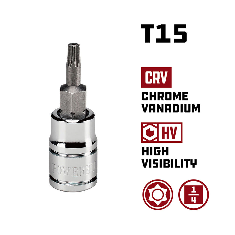 1/4 in. Dr. Tamper Proof Torx Bit Sockets