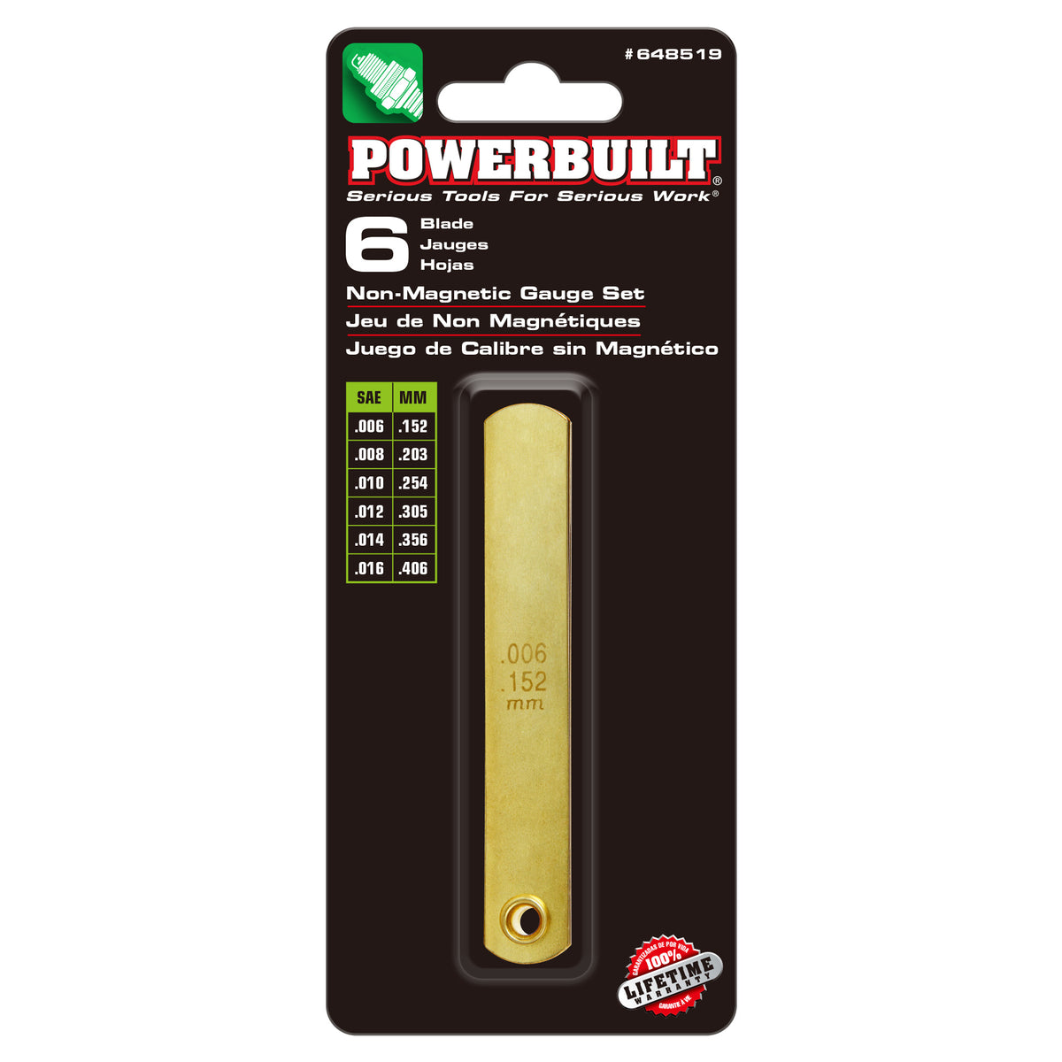 【限定セール！】 Powerbuilt 6 648519 - Gauge Feeler Non-Magnetic Blade その他