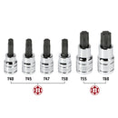 6 Piece 3/8 in. Dr. Torx Bit Socket Set