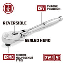 Powerbuilt 1/4 Inch Drive 72 Tooth Sealed Head Flex Ratchet - 6-1/4 Inches Long - 649933