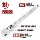 Powerbuilt 3/8 Inch Drive 72 Tooth Sealed Head Flex Ratchet - 11-1/2 Inches Long - 649934