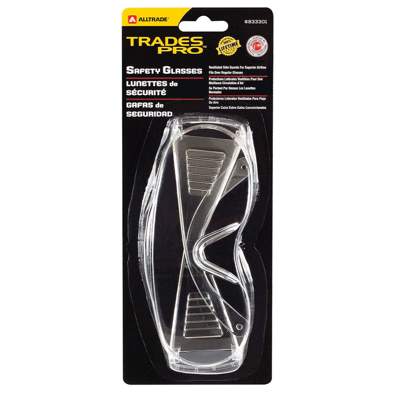 TradesPro Clear Protective Safety Eyewear Goggle Glasses - 833301
