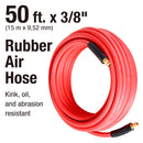 Tradespro 3/8 Inch x 50 Feet Rubber Air Hose - 835865
