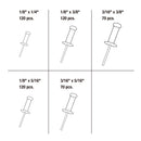 Tradespro 500 Piece Rivet Assortment - 836341