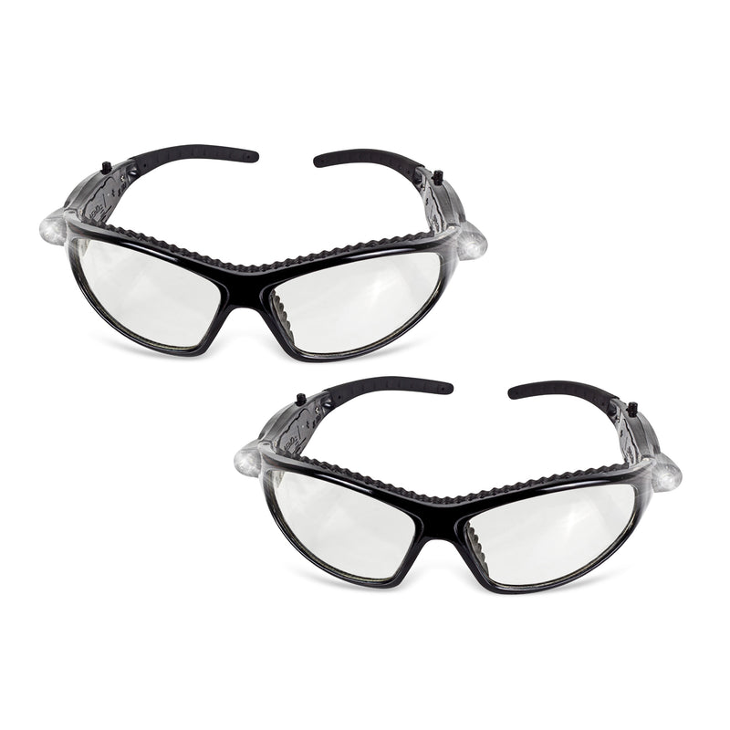 Tradespro 2 Pack Safety Glasses with LED Lights - 837961E