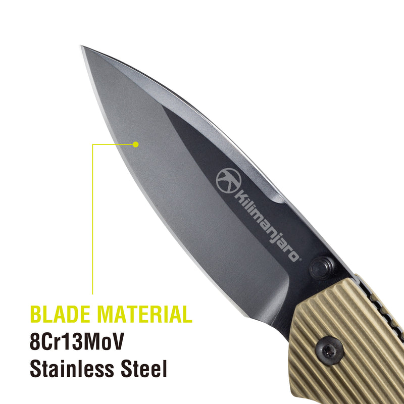Firma 8 in. Folding Knife -  Black Satin Blade