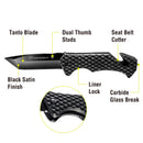 UTAC 8 in. Folding Knife - Tanto Blade