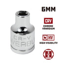 3/8 in. Dr. Sockets - Metric Shallow - 6 Pt.