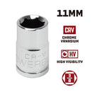 3/8 in. Dr. Sockets - Metric Shallow - 6 Pt.