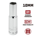 3/8 in. Dr. Sockets - Metric Deep -  12 Pt.