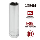 3/8 in. Dr. Sockets - Metric Deep -  12 Pt.