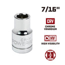 1/2 in. Dr. Sockets - SAE Shallow - 6 Pt.