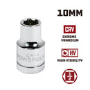 1/2 in. Dr. Sockets - Metric Shallow -  6 Pt.