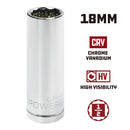 1/2 in. Dr. Sockets - Metric Deep - 12 Pt.