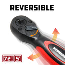 Powerbuilt 3/8 Inch By 1/2 Inch Drive Composite Stubby Ratchet - 940481