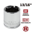 Powerbuilt 3/8 in. Drive x 13/16 in. 6 Point SAE Socket - 940532