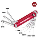 Folding Metric Hex Key Wrench Set