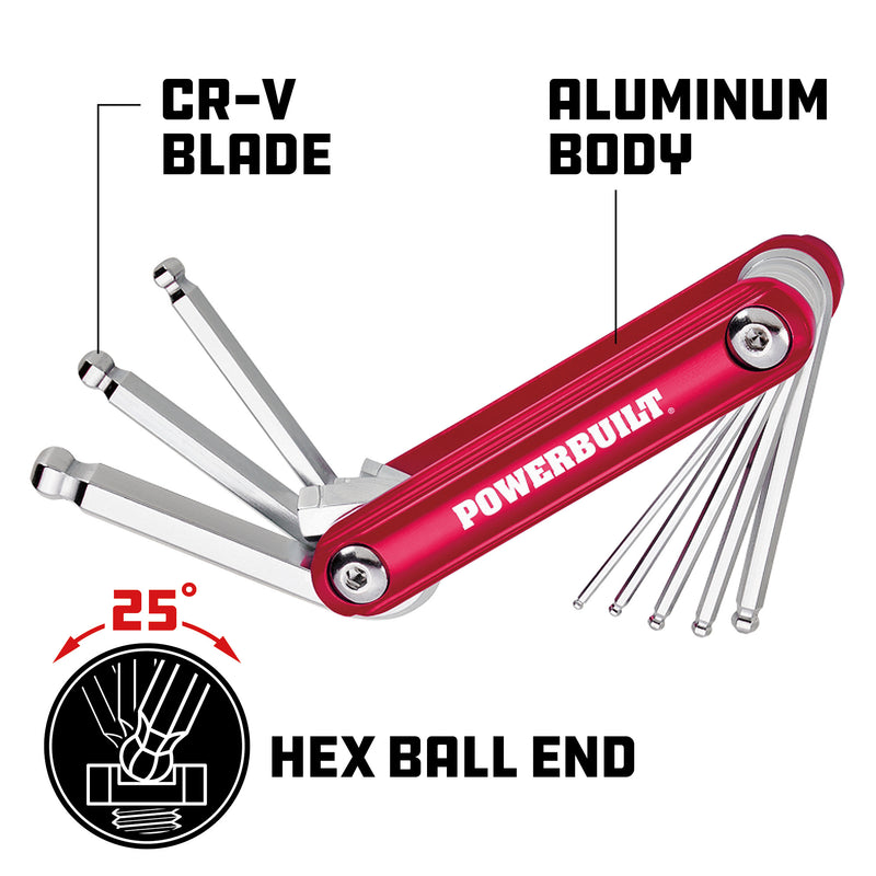 Folding Metric Hex Key Wrench Set