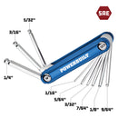 Folding SAE Hex Key Wrench Set