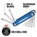 Folding SAE Hex Key Wrench Set
