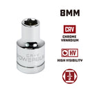 Powerbuilt 1/2 in. Drive x 8mm 6 Point Socket - 941033