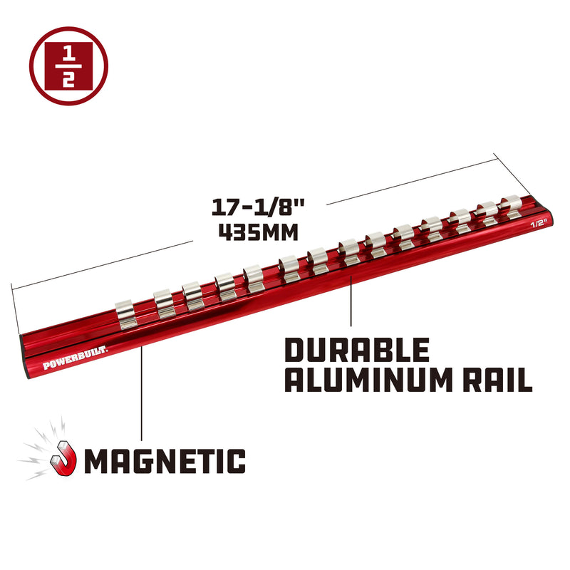 1/2 in. Dr. Magnetic Socket Rail