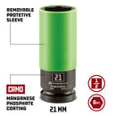 Powerbuilt 21mm Zeon Lug Nut Socket Set for Damaged Lug Nuts - 941435M