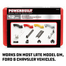 Powerbuilt 12 Piece Fuel, Transmission, and Air Conditioner Line Disconnect Kit - 948003