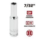 Powerbuilt 1/4 Inch Drive x 7/32 Inch 6 Point Deep Socket - 948309