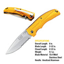 8 in. Drop-Point Serrated Folding Knife