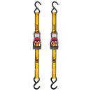 2 Piece 12 Ft. Heavy Duty Ratcheting Tie Down Straps - 600 Lb.