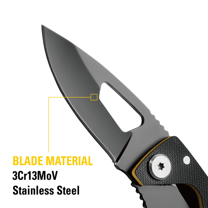 5-1/4 in. Folding Skeleton Knife with Black Stainless Steel Blade
