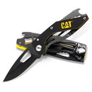 6-1/4 in. Folding Skeleton Knife with Bottle Opener with Black Blade