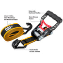 Cat 4 Piece 1-1/2 Inch x 16 Feet Ratchet Tie Down Set with Black Strap (1100/3300) - 980676E
