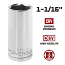 1/2 in. Dr. Sockets - SAE Deep - 6 Pt.