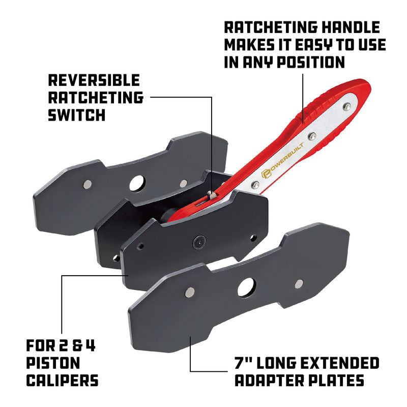 Ratcheting Caliper Piston Tool Set