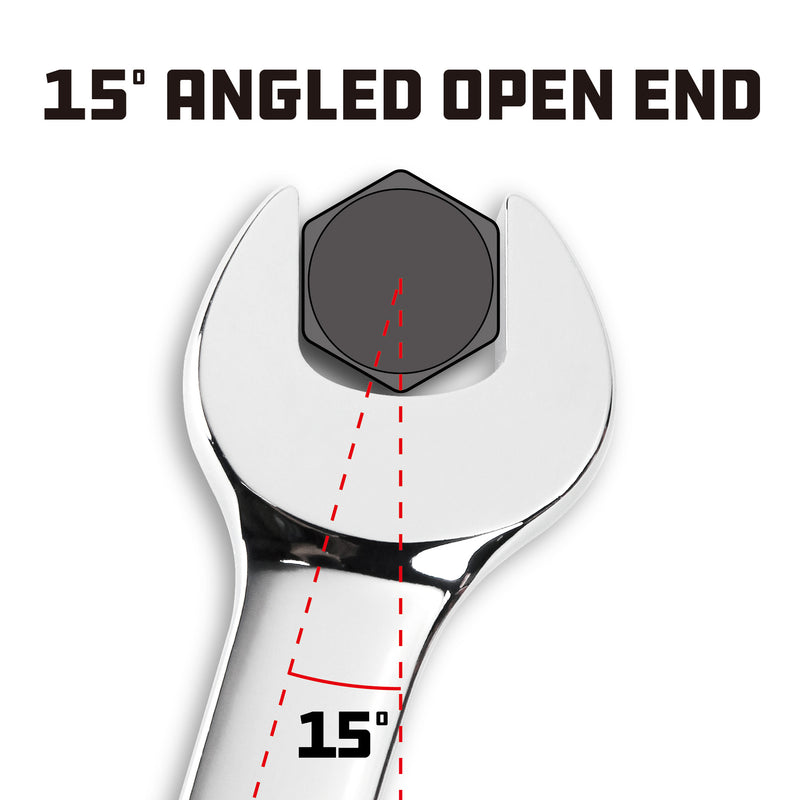 Powerbuilt 1 Inch Fully Polished SAE Combination Wrench - 644152