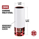 3 Piece 1/2 Inch SAE Color Wheel Socket Set