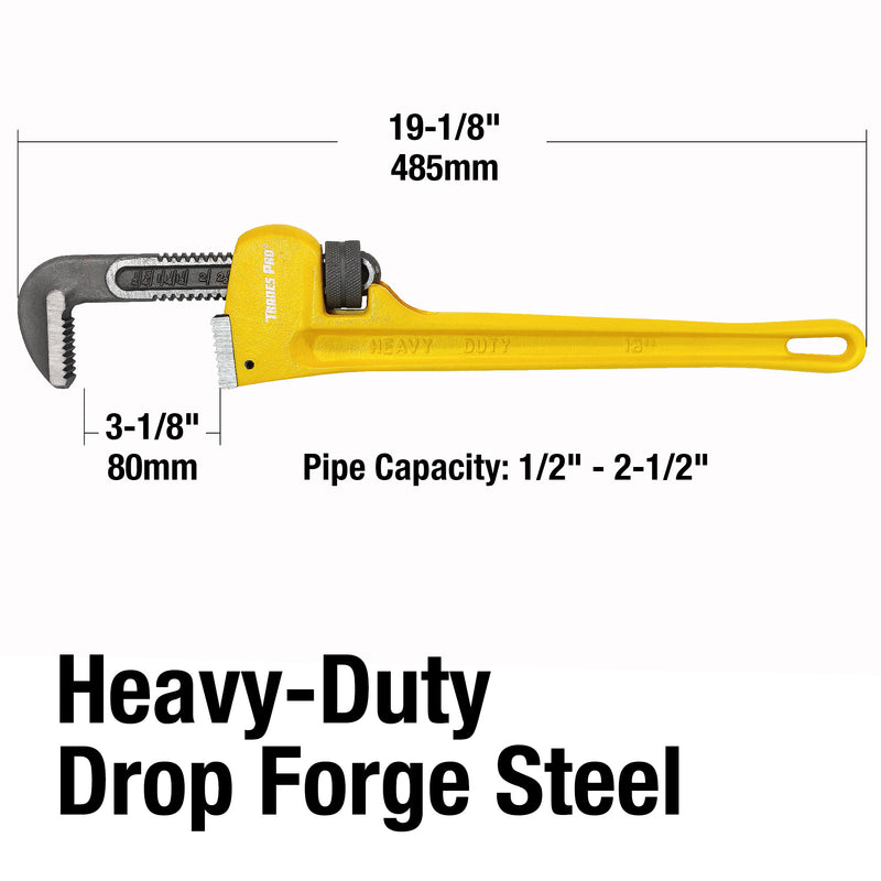 Tradespro 18 Inch Heavy-Duty Pipe Wrench - 830918