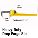 Tradespro 24 Inch Heavy-Duty Pipe Wrench - 830924