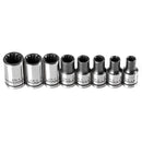 Powerbuilt 8 Piece 1/4 Inch Drive Universal Socket Set with Tray - 642053