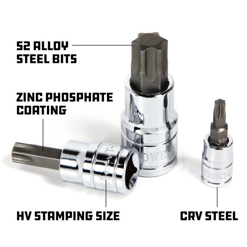 6 Piece 1/4 in. Dr. Torx Bit Socket Set